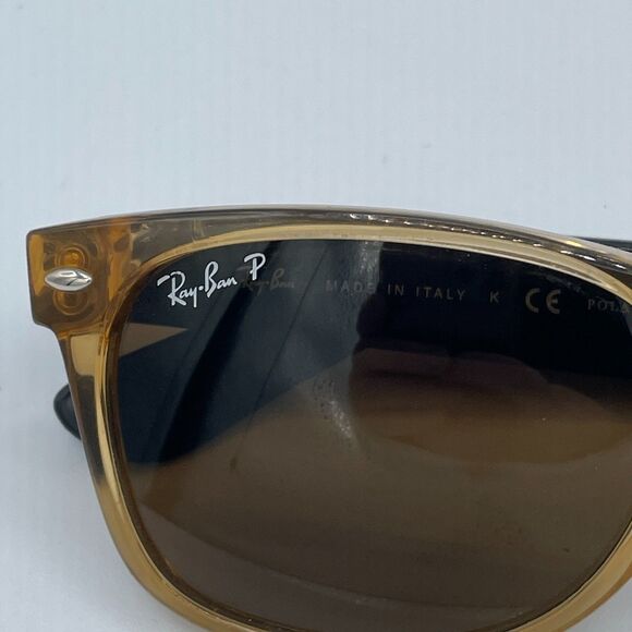 Ray-Ban Wayfarer Polarized Brown Sunglasses 145/57 with Brown Case - Picture 3 of 6